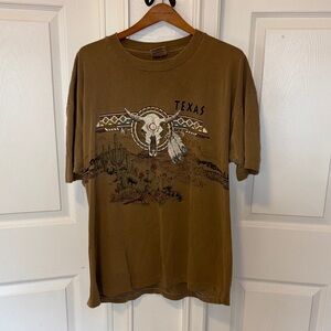 Vintage Brown Graphic Texas Southwestern XL Men's T Shirt Tee